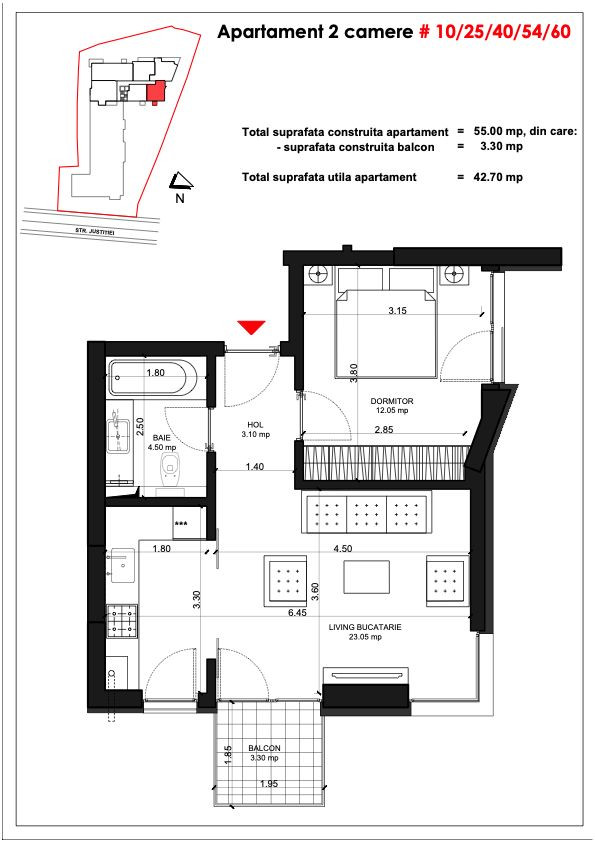 Unirii Fantani  - str Justitiei 57 - Apartamente la 700m de metrou Unirii M1  15