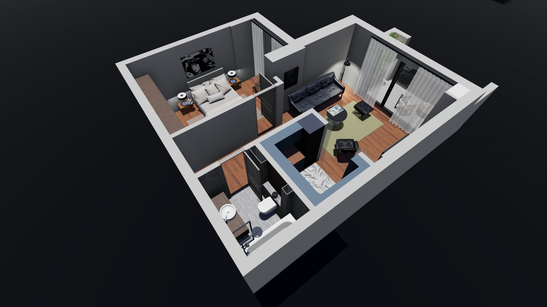 Apartamente - Str Justitiei 57  Compartimentari Inteligente - Smart Home 6