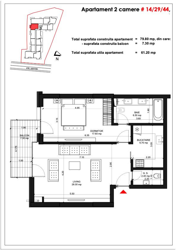 Unirii Fantani - Justitiei 57 Apartament - 2 Camere Ultracentral Bloc Nou  24