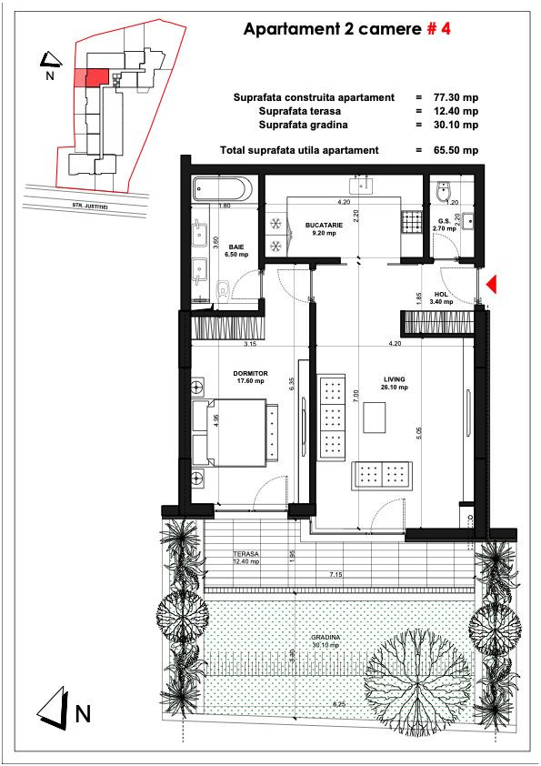 Unirii Fantani - Justitiei 57 Apartament Superb cu 30 m2 gradina si Terasa 12m2 4