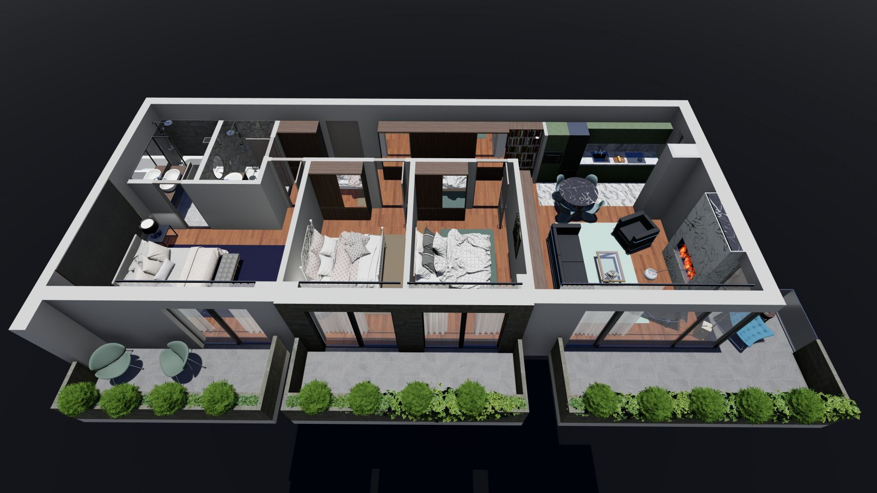 Unirii Fantani - str Justitiei 57 - Apartamente Premium Smart Home, Terasa Mare  8